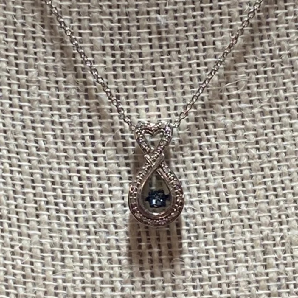 Jane Seymour Blue Diamond & Moissanite Necklace